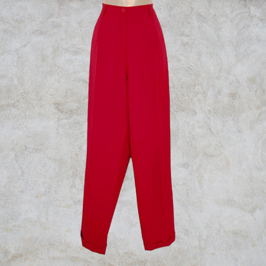 Ralph Lauren Red Vintage Trousers UK 12 US 8 EU 40 Timeless Fashions