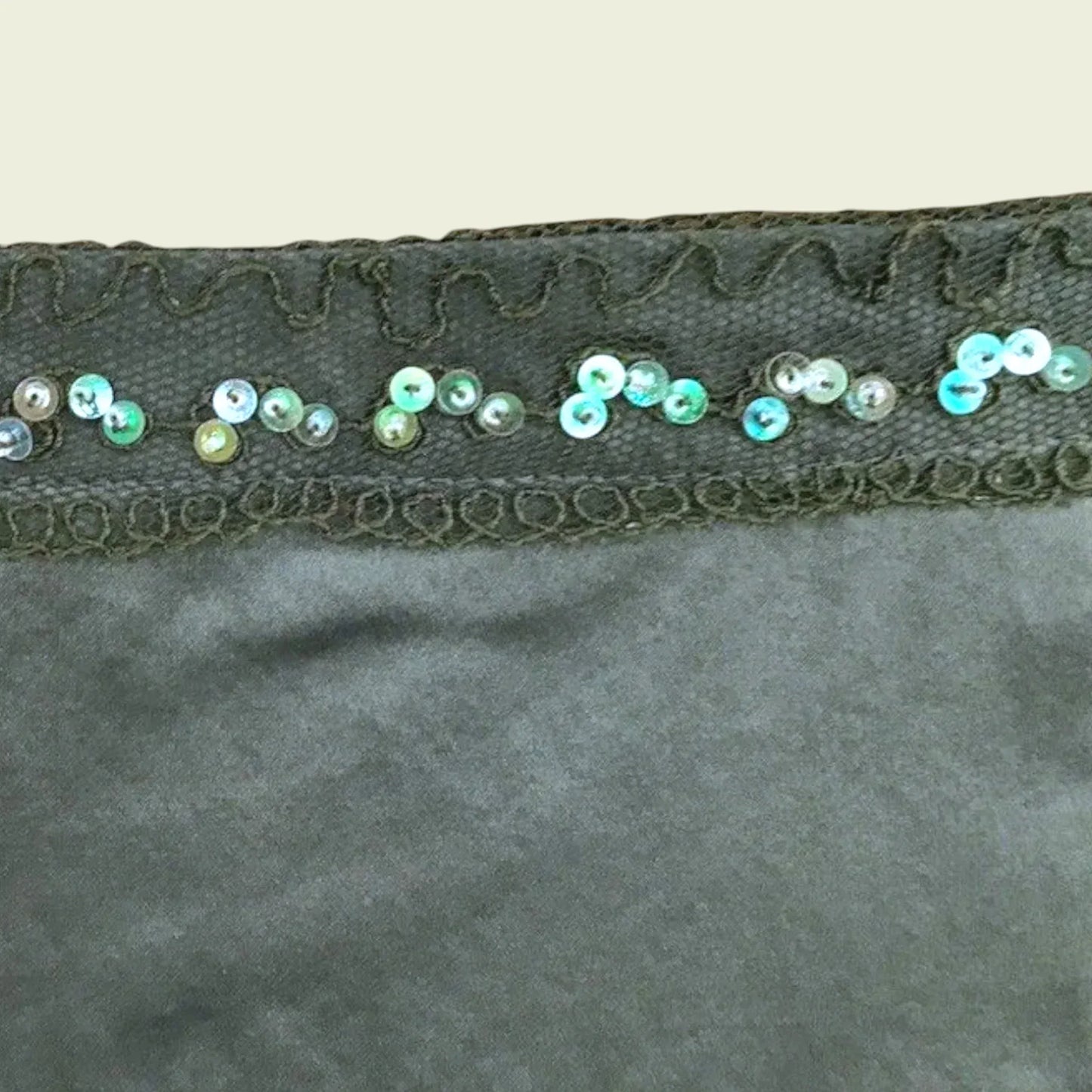 L.K. Bennett Green Silk Beaded & Sequin Skirt UK 10 US 6 EU 38 - Timelessfashions
