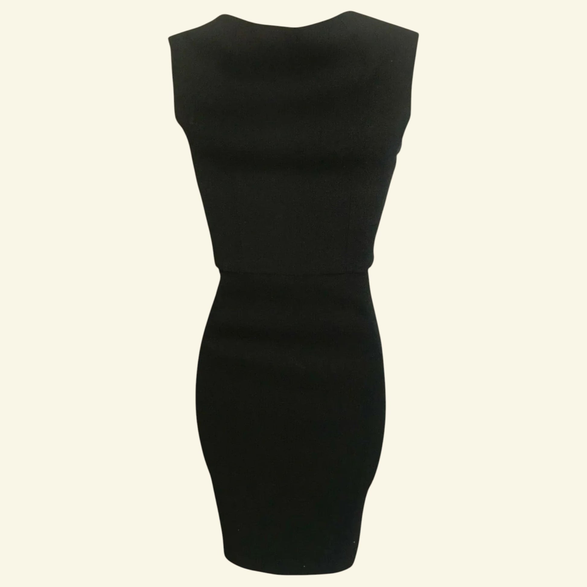 Jigsaw Black Wool Crepe & Silk Dress UK 10 US 6 EU 38 - Timelessfashions