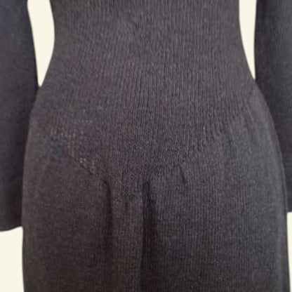 Pat Sandler For Saks Fifth Avenue 60’s Vintage Black Sequined Dress UK 8 US 4 EU 36 - Timelessfashions