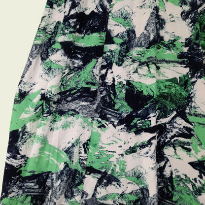 Marble Jade Green, White & Navy Patterned Skirt UK 10 US 6 EU 38 - Timelessfashions