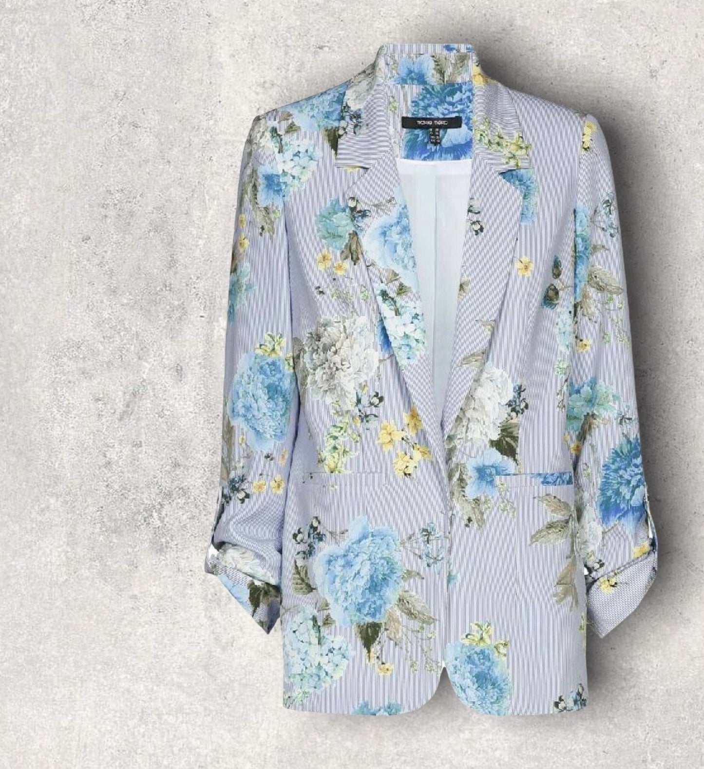 Marie Mero Blue Floral Illusion Jacket Blazer UK 10 US 6 IT 42 BNWT RRP £205.00 Timeless Fashions