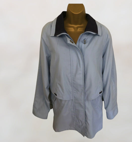 Nuage Marine Wear Pale Blue Raincoat UK 12 US 8 EU 40 Timeless Fashions