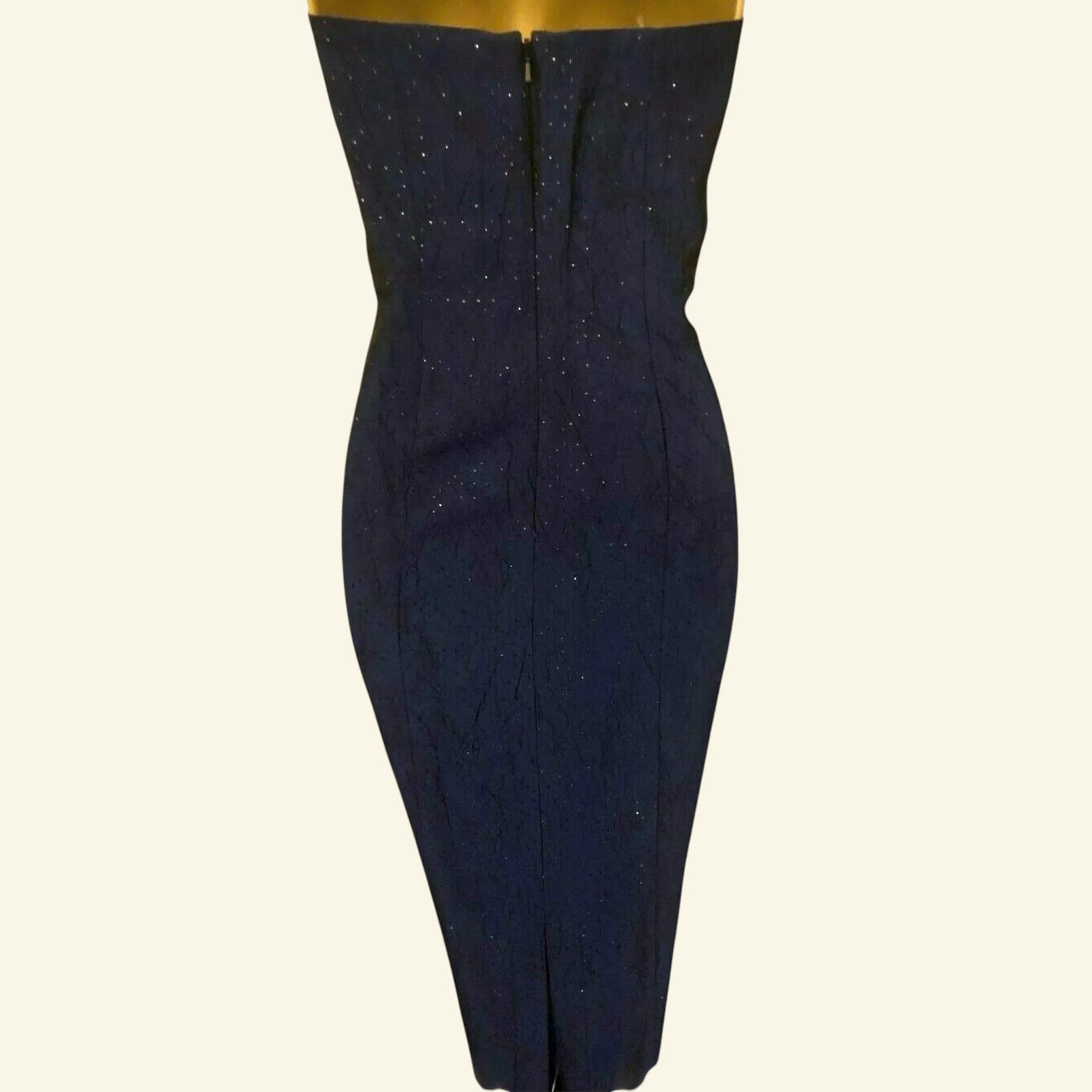 Samuel Marks Navy Sparkly Maxi Dress, Prom UK 12 US 8 EU 40 - Timelessfashions