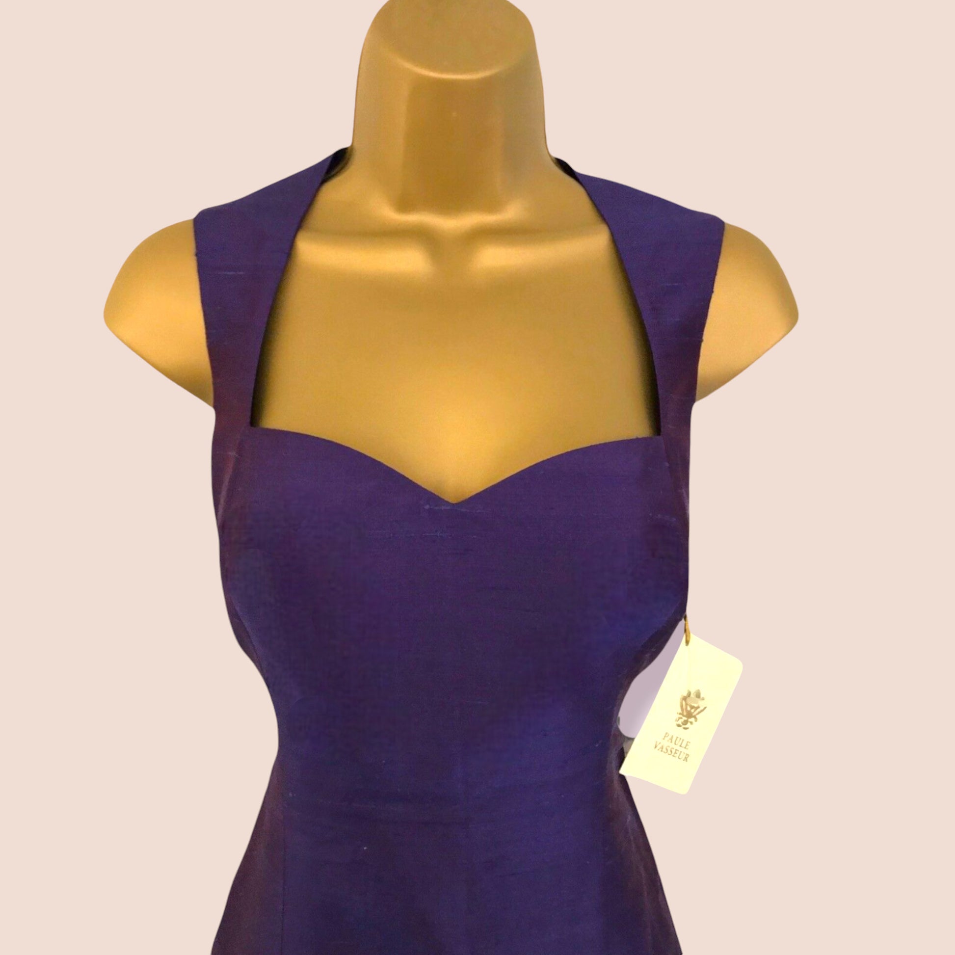 Paule Vasseur Purple Silk Special Occasion Outfit UK 10 US 6 EU 38 Timeless Fashions