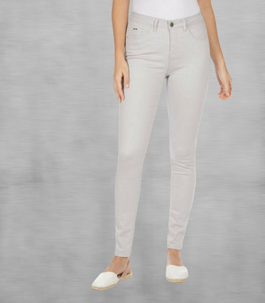 FDJ French Dressing Jeans Pale Grey Olivia Slim Leg Jeans UK 8 US 4 EU 36 Timeless Fashions