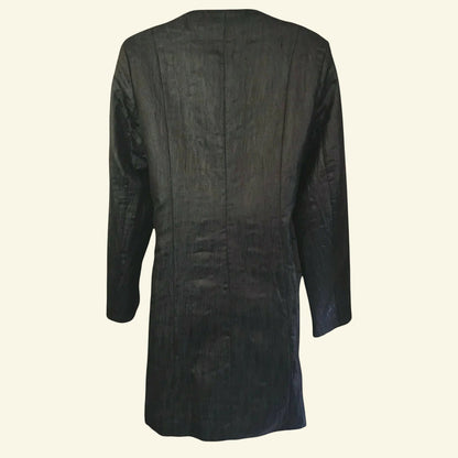 Philosophy Blues, Black Original Long Quilted Jacket UK 10 US 6 EU 38 - Timelessfashions