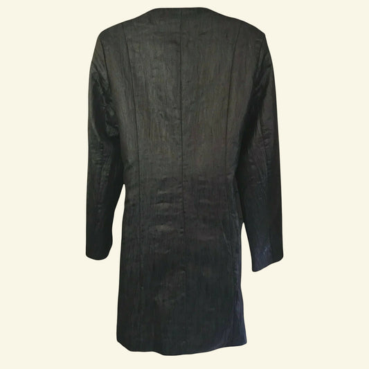 Philosophy Blues, Black Original Long Quilted Jacket UK 10 US 6 EU 38 - Timelessfashions