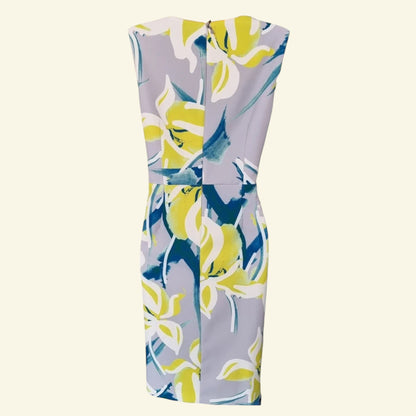 Michaela Louisa Grey, Multicolour Sleeveless Floral Print Shift Dress UK 12 US 8 EU 40 - Timelessfashions