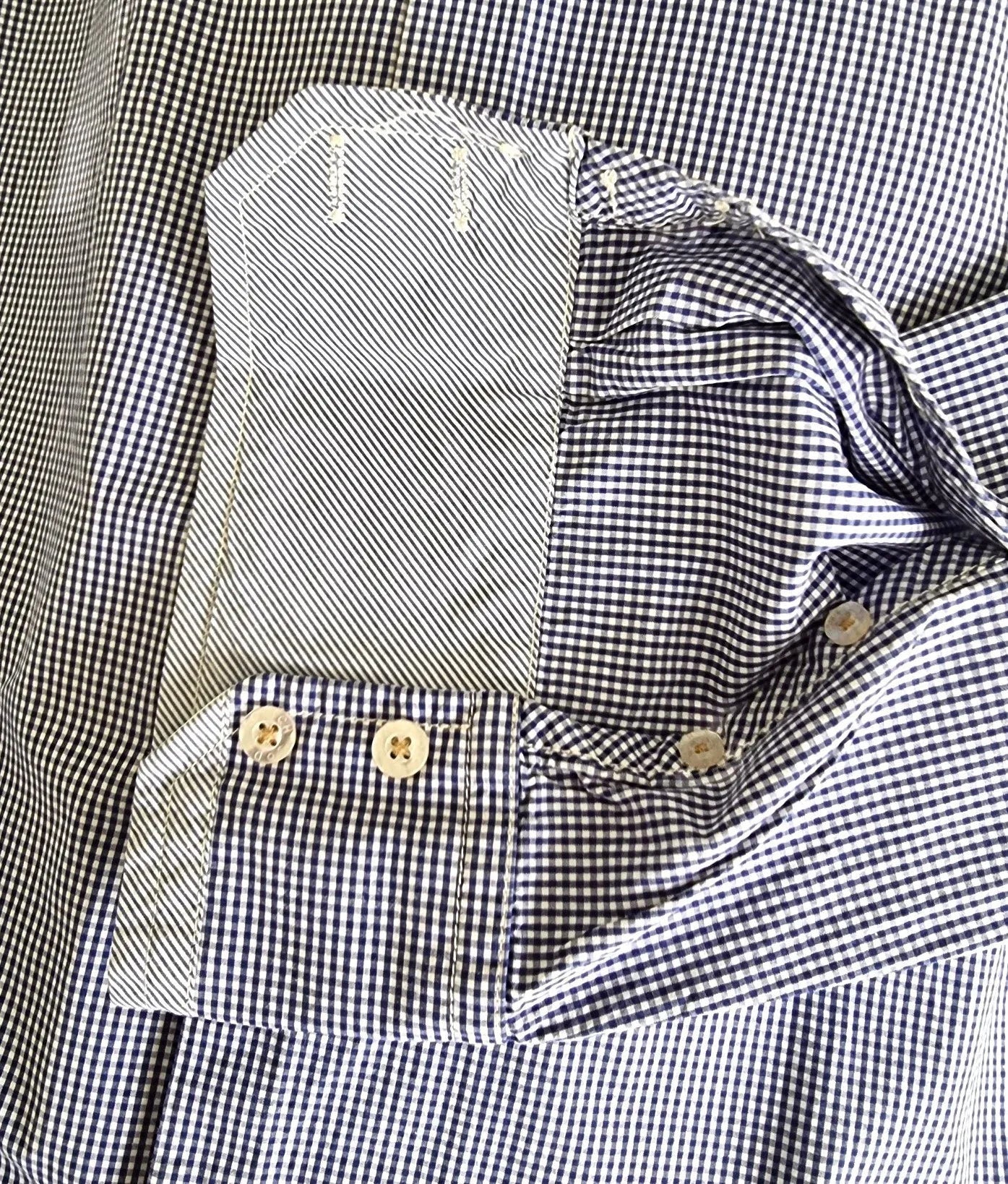 Scotch & Soda Blue & White Oxford Collar Cotton Check Mens Shirt Size M - Timelessfashions
