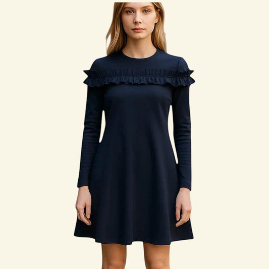 Ted Baker Navy Women's Zufara Ruffle Bodice Tunic UK 12 US 8 EU 40 - Timelessfashions