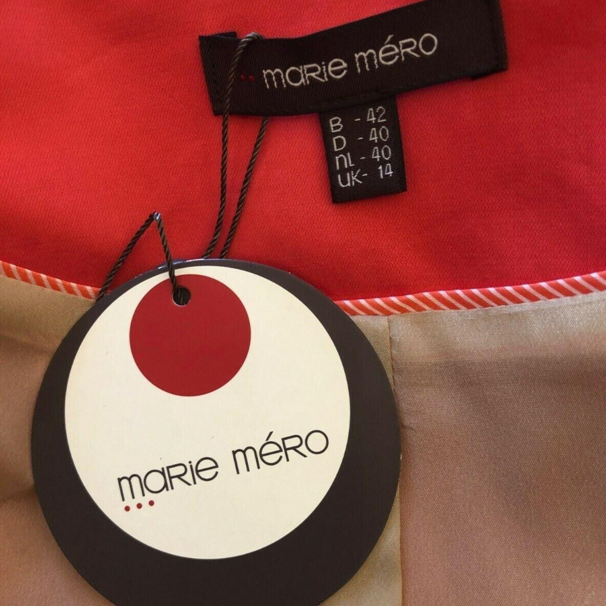 Timelessfashions Marie Mero coral cotton blazer jacket with buttons and pockets, UK 14.