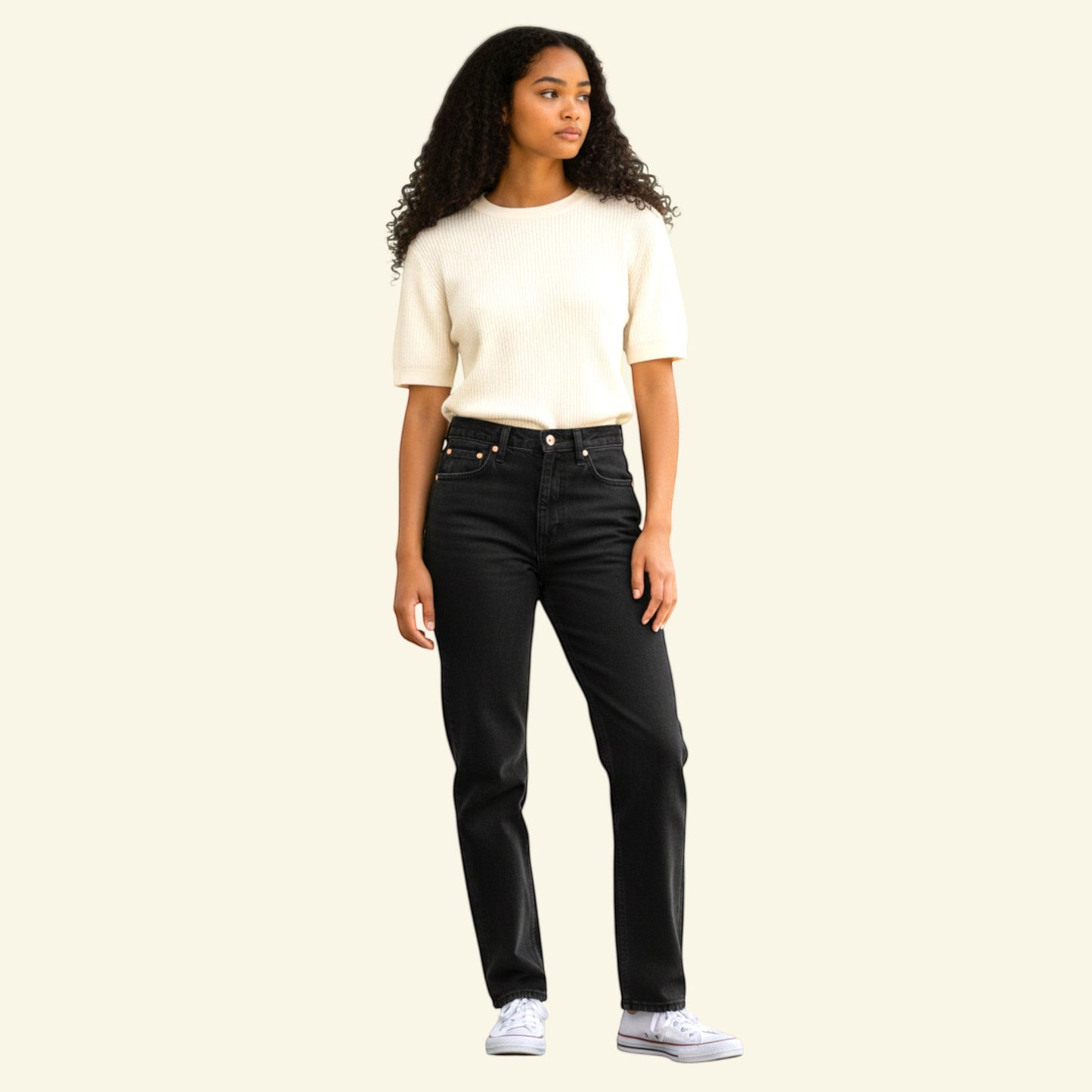 Timelessfashions Versace womens skinny black cotton jeans, size UK 6, US 2, EU 34. High-waisted with a flattering silhouette.