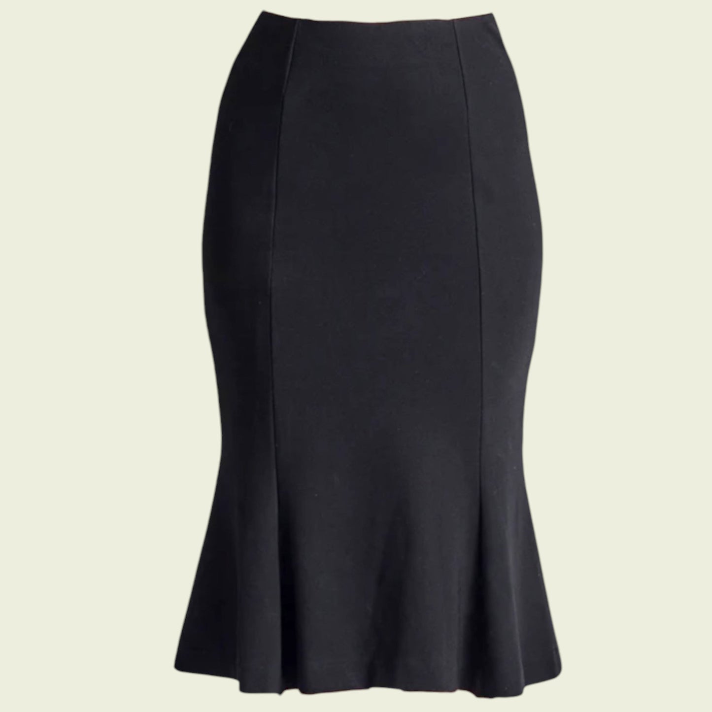 Black pencil skirt on a beige background