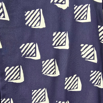 Fink Vintage Navy & White Dress With Attached Over Shirt UK 16 US 12 EU 44 - Timelessfashions
