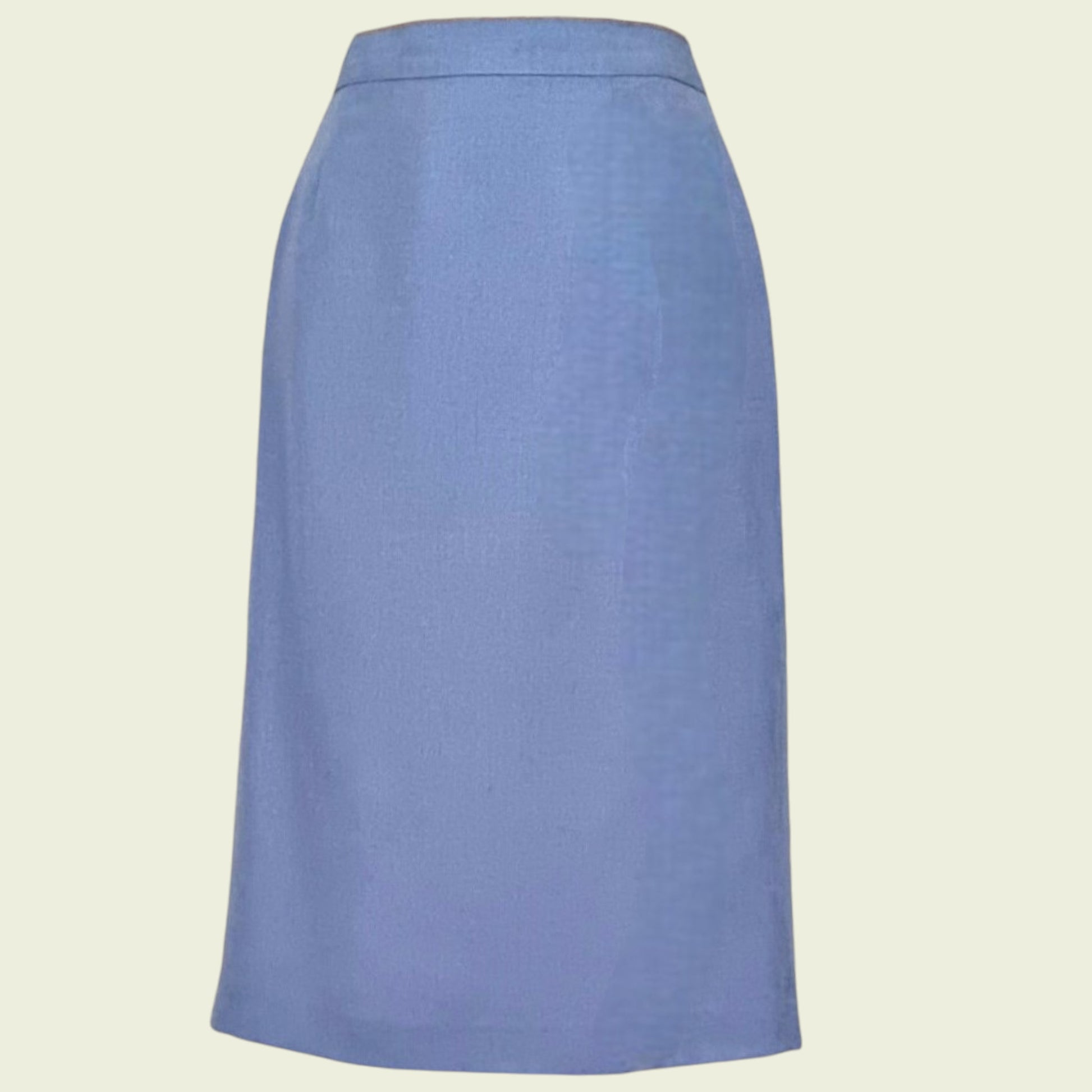 Blue skirt on a beige background