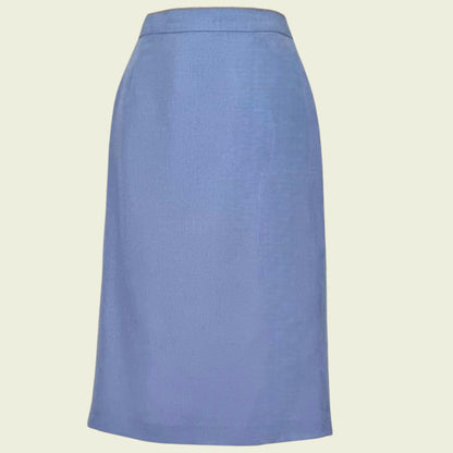 Blue skirt on a beige background