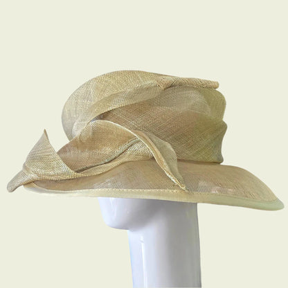 Hat Studio Design London Ladies Beige Special Occasions Hat One Size - Timelessfashions