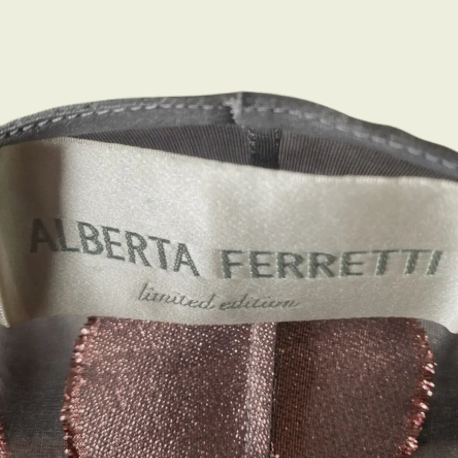 Alberta Ferretti Metallic Copper & Grey Sheer Organza Silk Dress UK 8 US 4 EU 36 - Timelessfashions