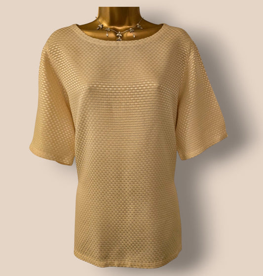 Valentino Miss V Vintage Cream Tunic Style Silk Top UK 10 ES 6 EU 38 IT 42 - Timelessfashions