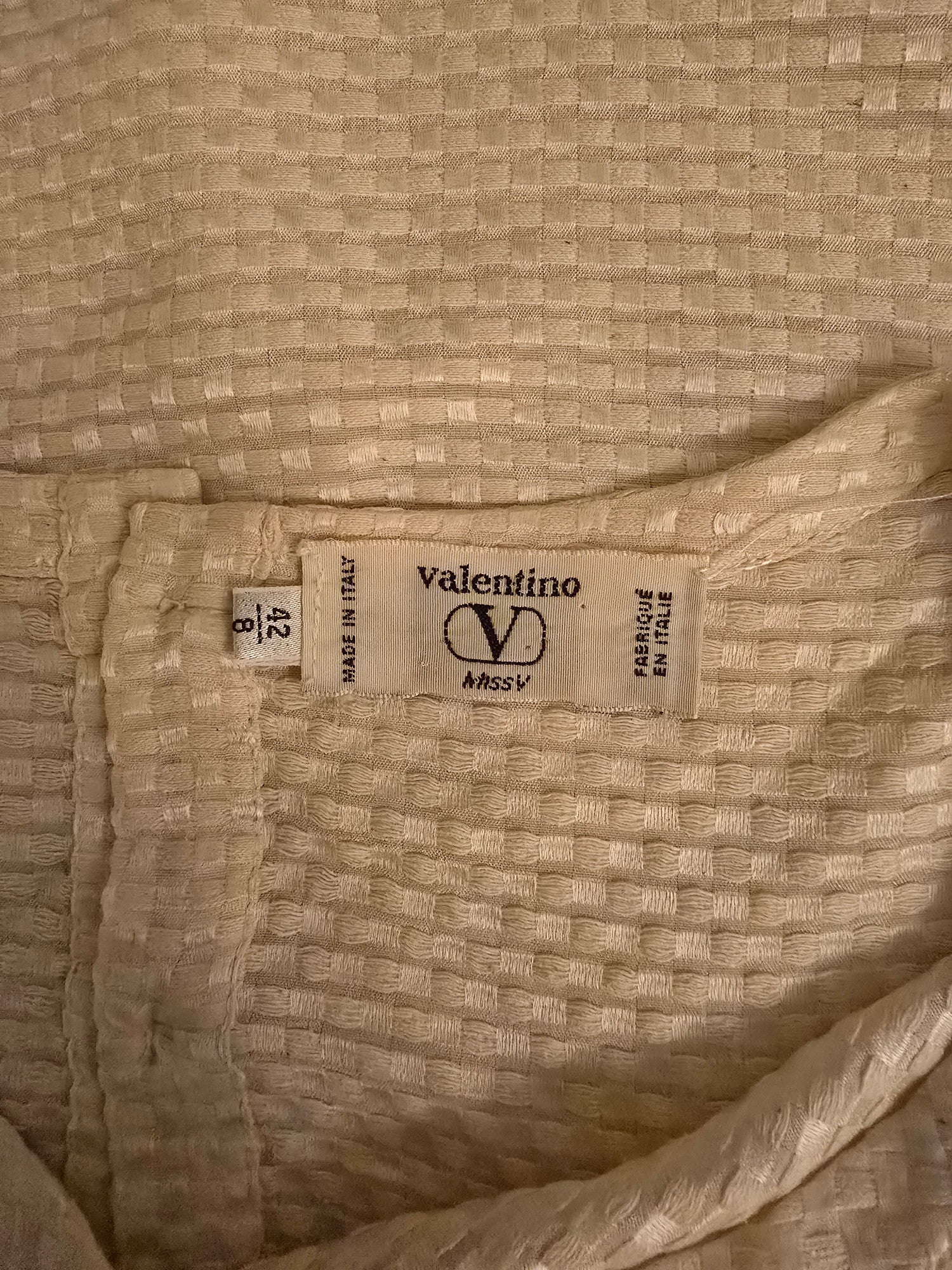 Valentino Miss V Vintage Cream Tunic Style Silk Top UK 10 ES 6 EU 38 IT 42 - Timelessfashions