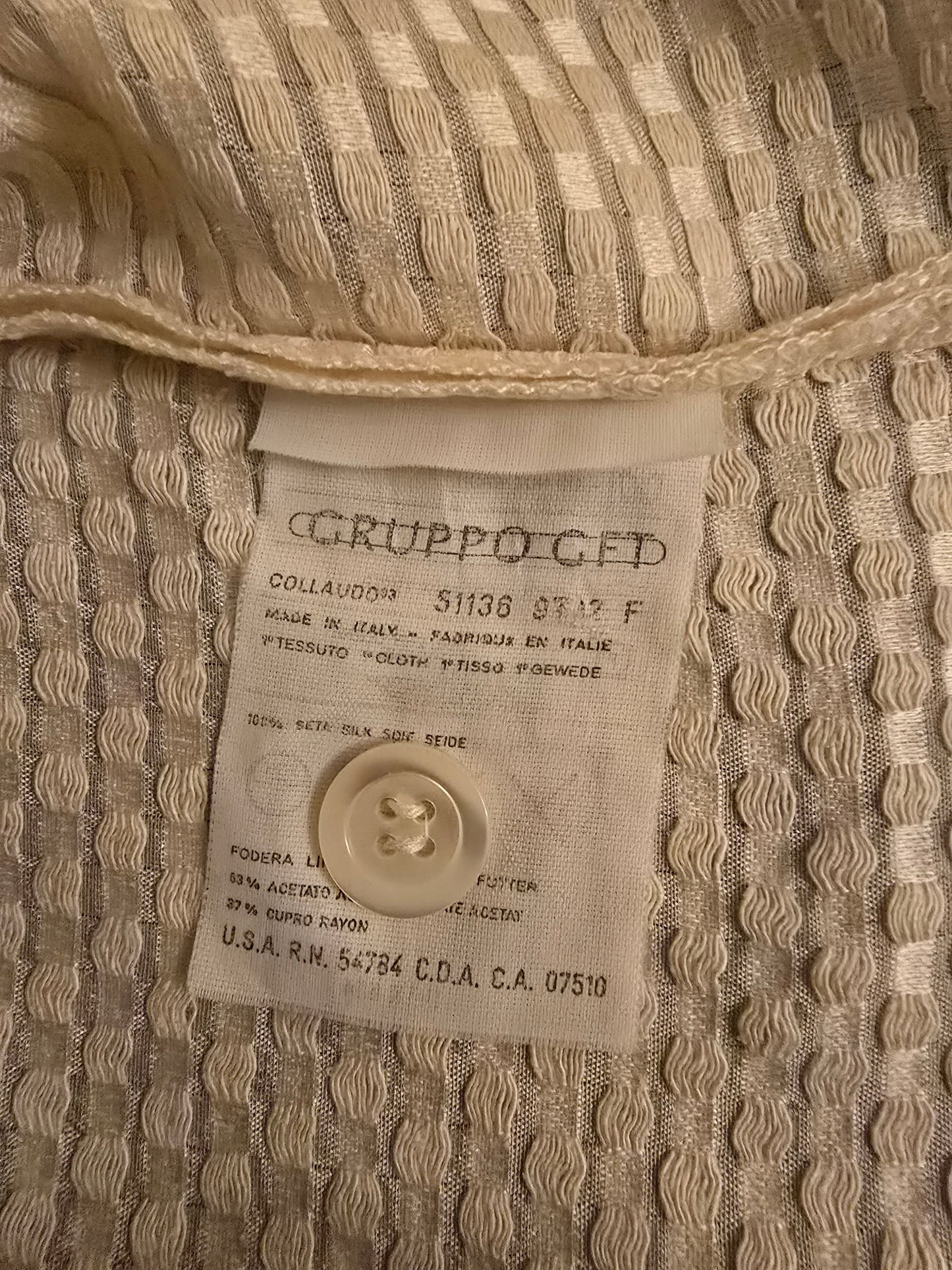 Valentino Miss V Vintage Cream Tunic Style Silk Top UK 10 ES 6 EU 38 IT 42 - Timelessfashions