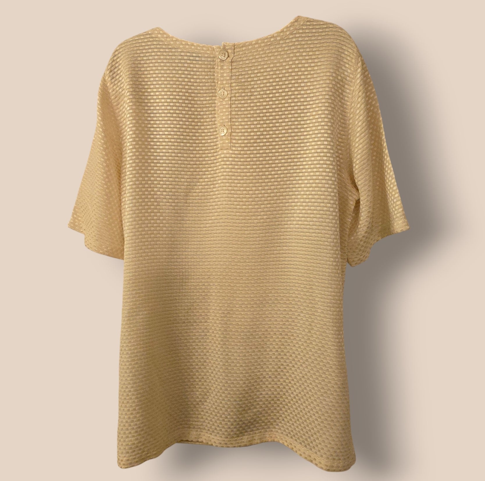 Valentino Miss V Vintage Cream Tunic Style Silk Top UK 10 ES 6 EU 38 IT 42 - Timelessfashions