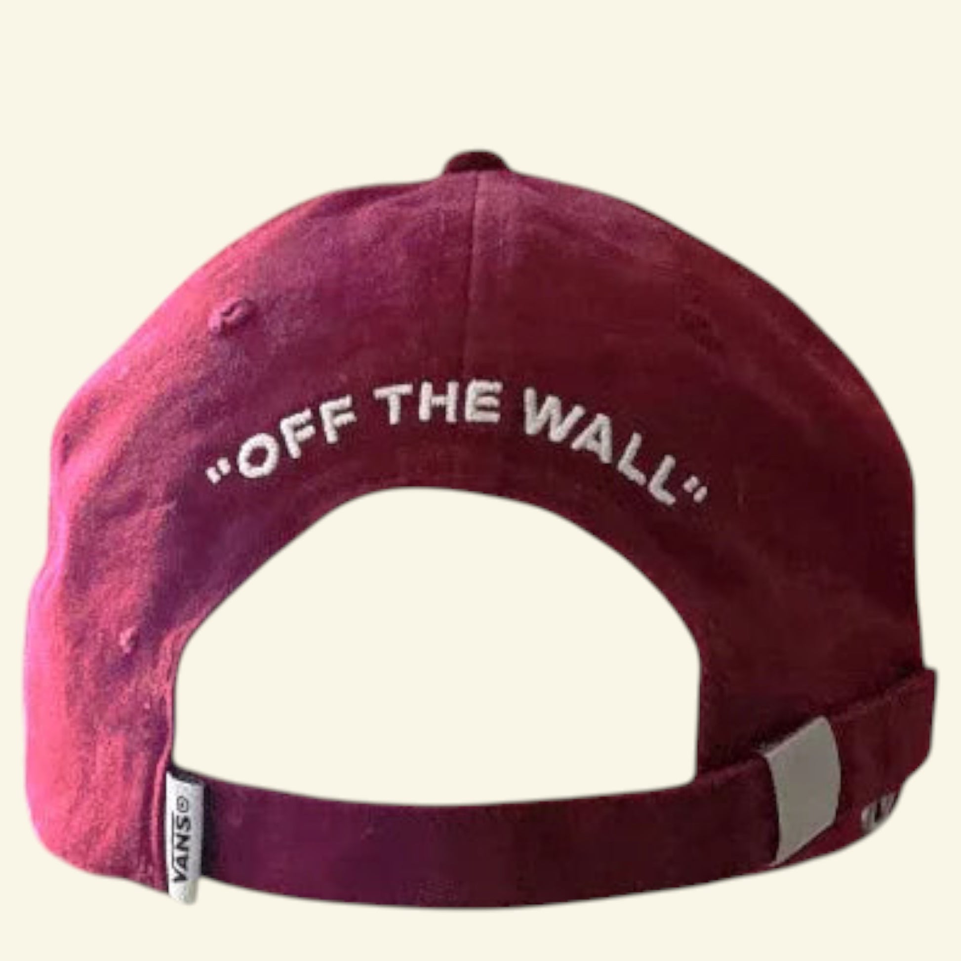 Vans Off The Wall Unisex Burgundy Baseball One Size - Timelessfashions