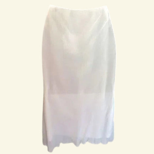 Valentino Jeans Women's White & Black Floral Chiffon Skirt UK 14 EU 42 US 10 it 46 - Timelessfashions