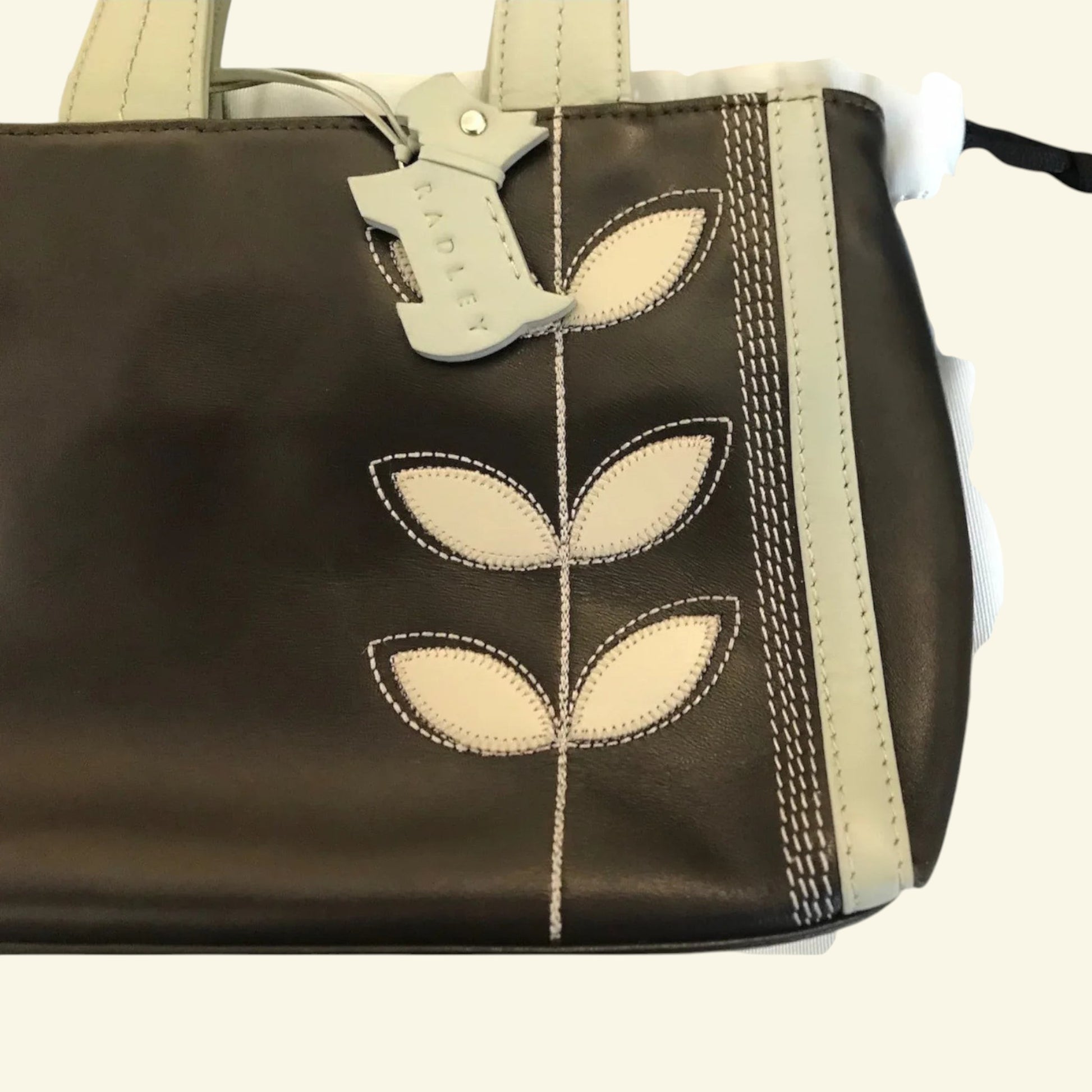 Radley Dark Brown & Duck Egg Blue Small Handbag - Timelessfashions