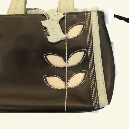 Radley Dark Brown & Duck Egg Blue Small Handbag - Timelessfashions