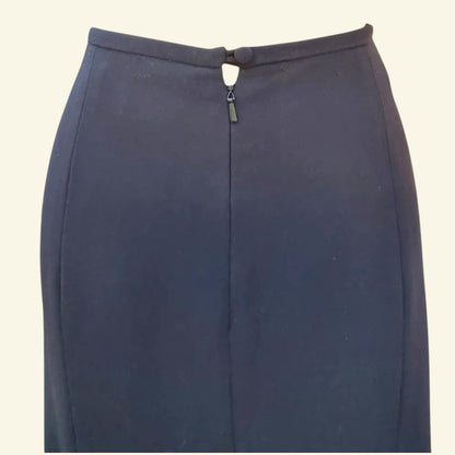 Caroline Charles London Vintage Navy Flare Lined Skirt UK 14 US 12 EU 42 - Timelessfashions
