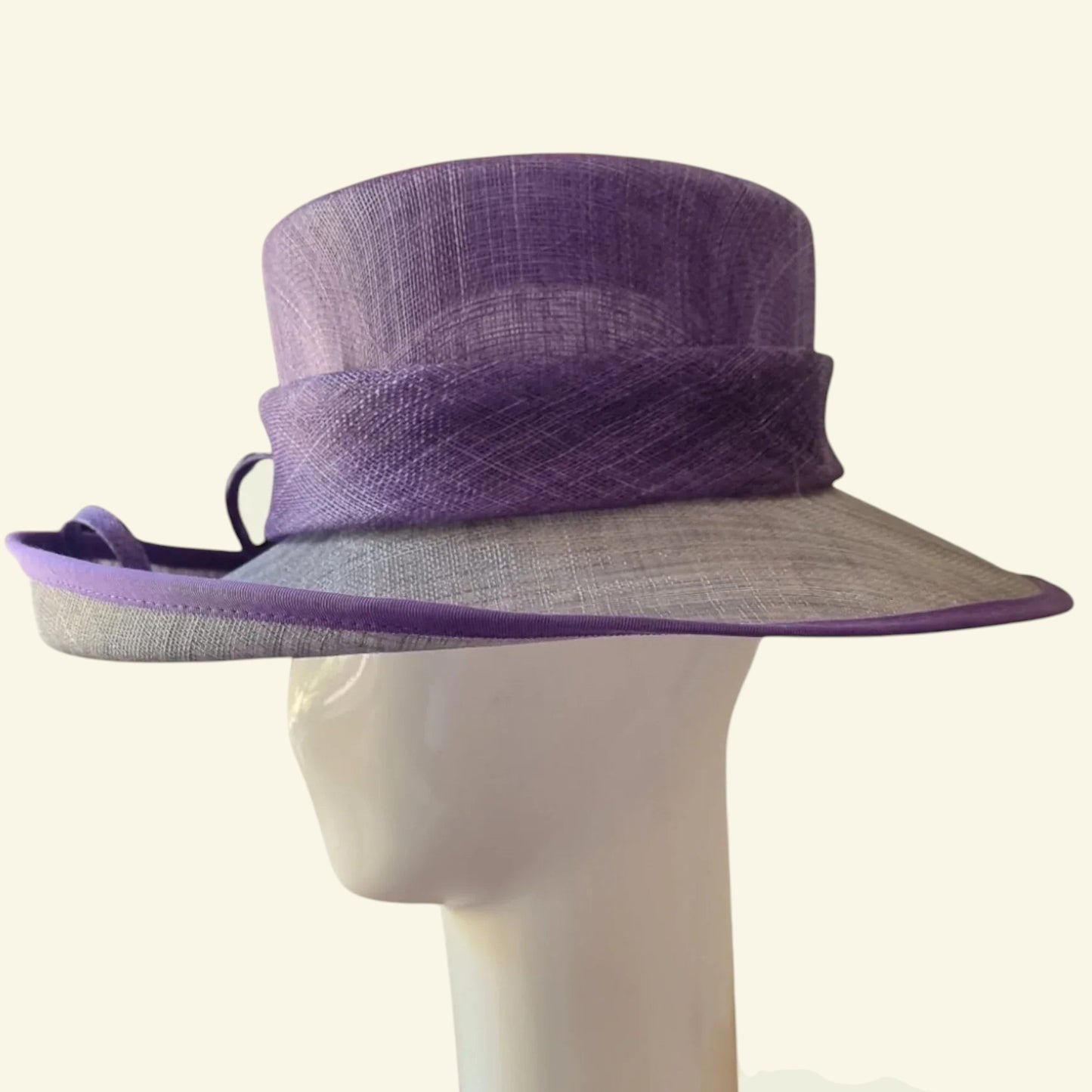 Jacques Vert Womens Purple & Grey Special Occasion Hat - Timelessfashions