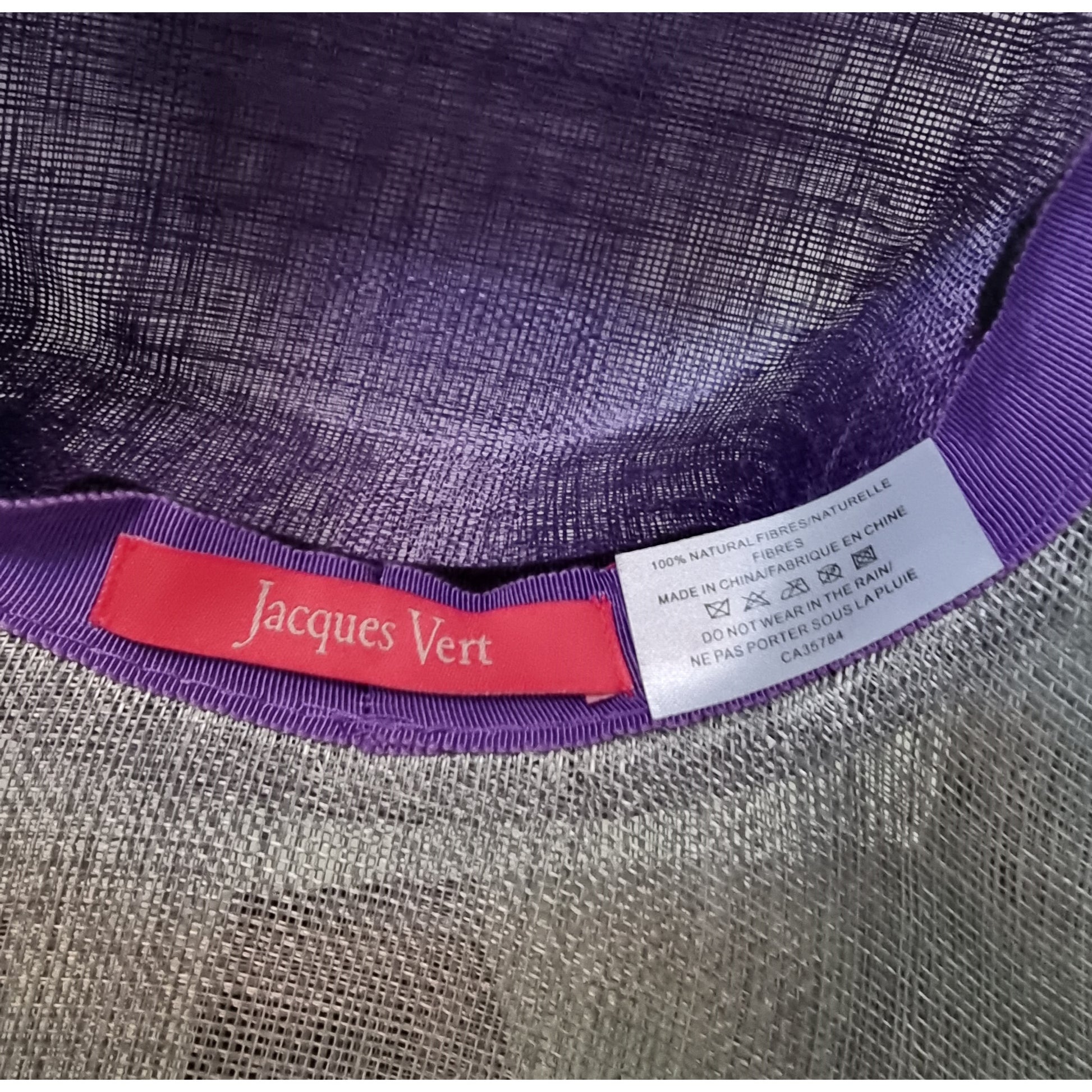 Jacques Vert label inside of hat
