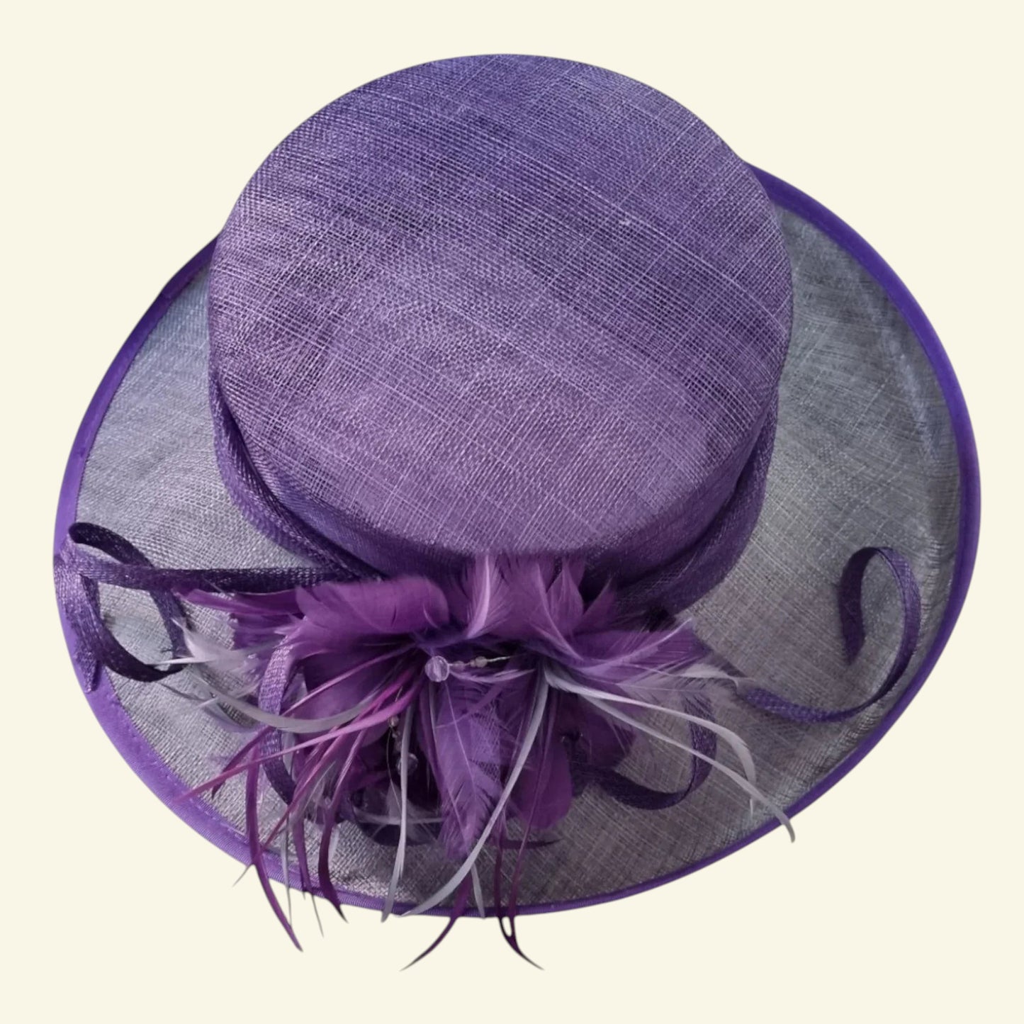 Jacques Vert Womens Purple & Grey Special Occasion Hat - Timelessfashions
