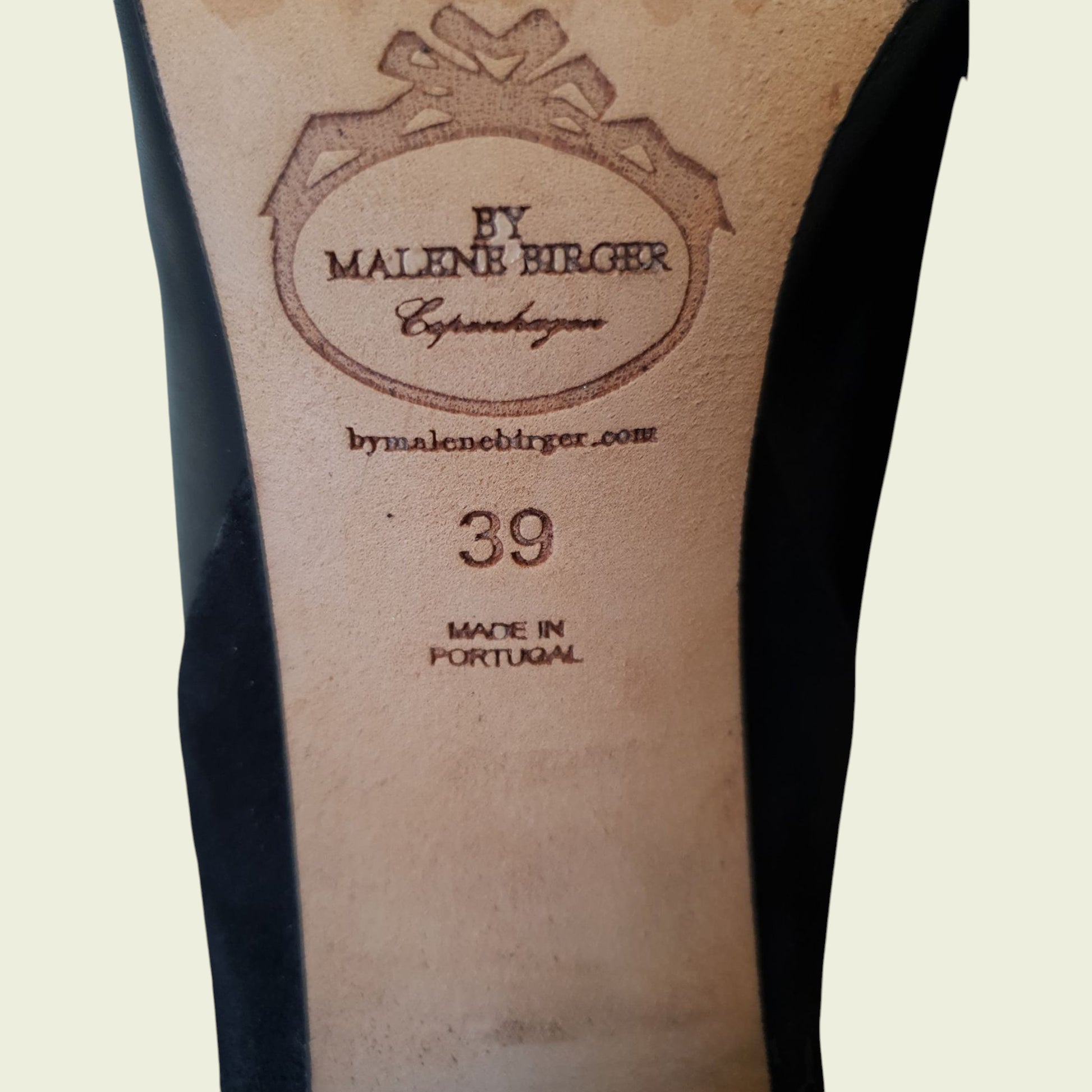 Shoe insole with 'By Malene Birger' branding and size 39 label.