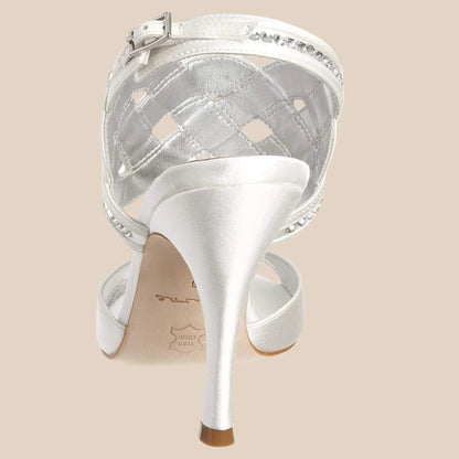 Bourne Tiffany Ivory Satin Heel Bridal Shoes UK 7 - Timelessfashions