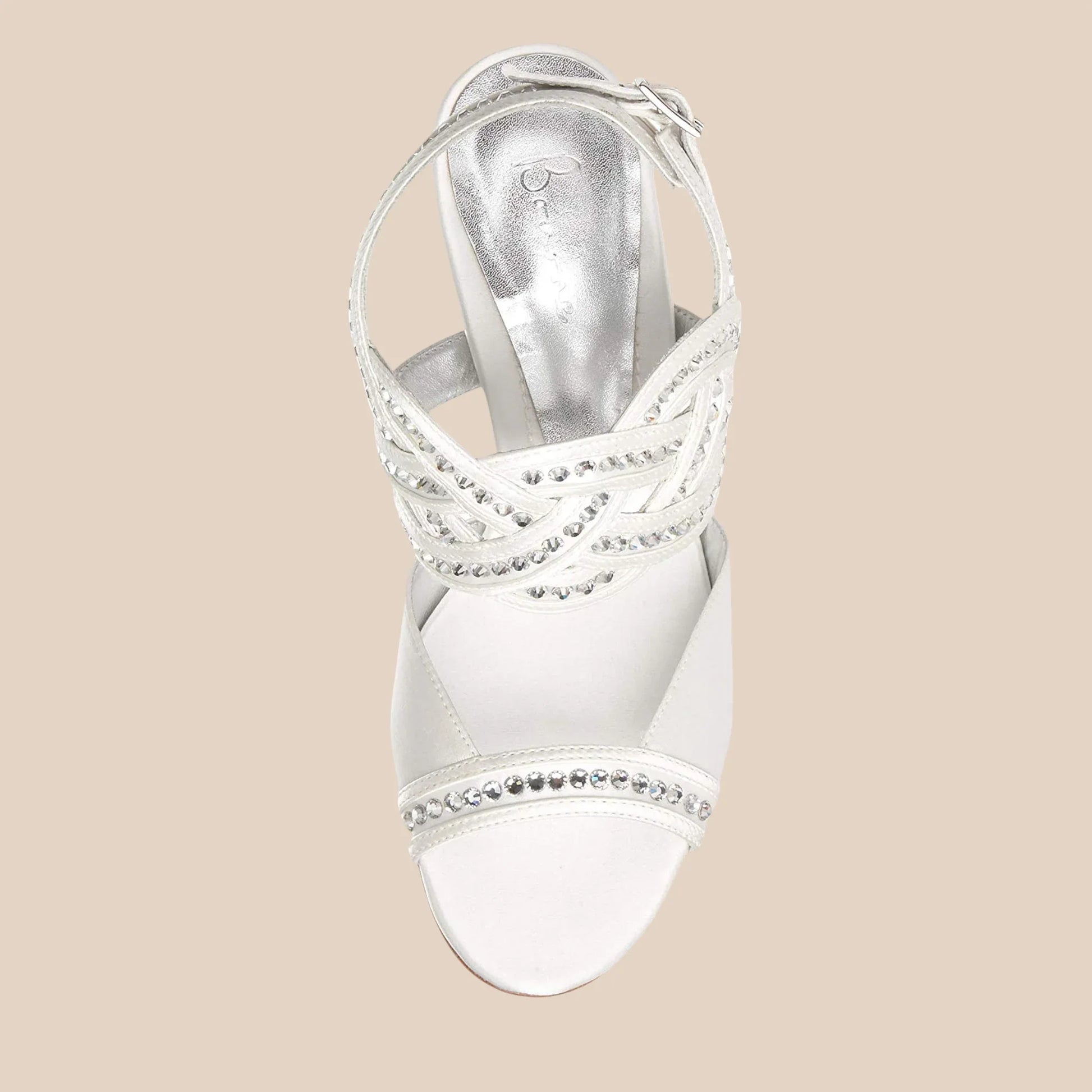 Bourne Tiffany Ivory Satin Heel Bridal Shoes UK 7 - Timelessfashions