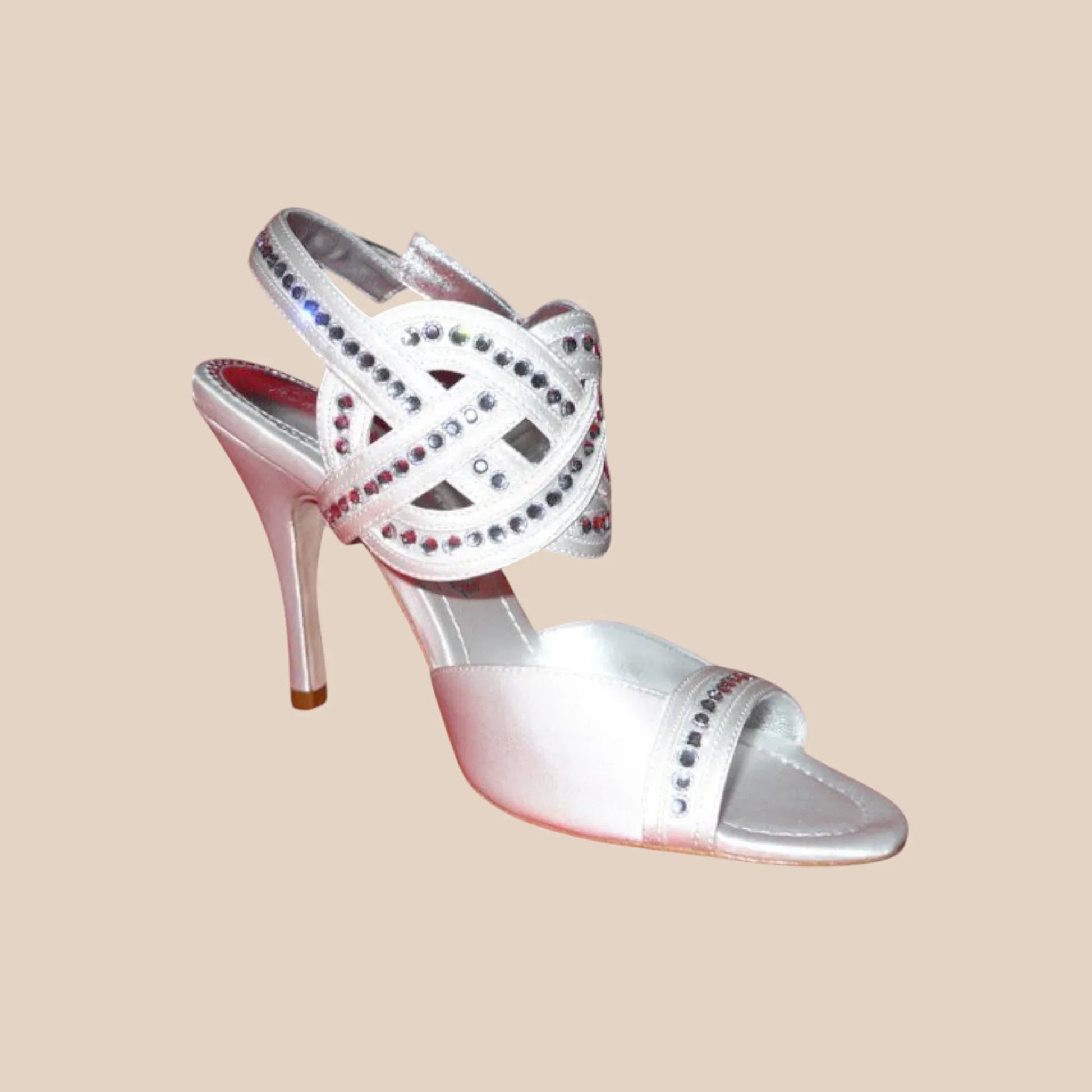 Bourne Tiffany Ivory Satin Heel Bridal Shoes UK 7 - Timelessfashions