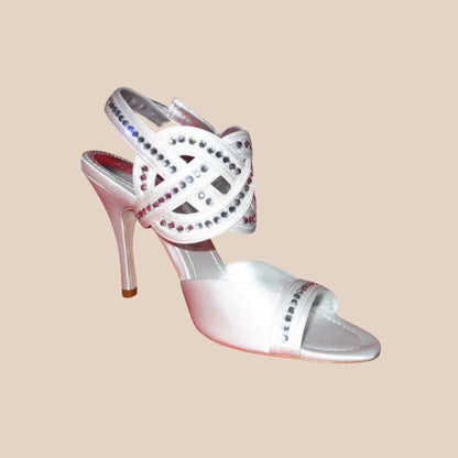 Bourne Tiffany Ivory Satin Heel Bridal Shoes UK 7 - Timelessfashions