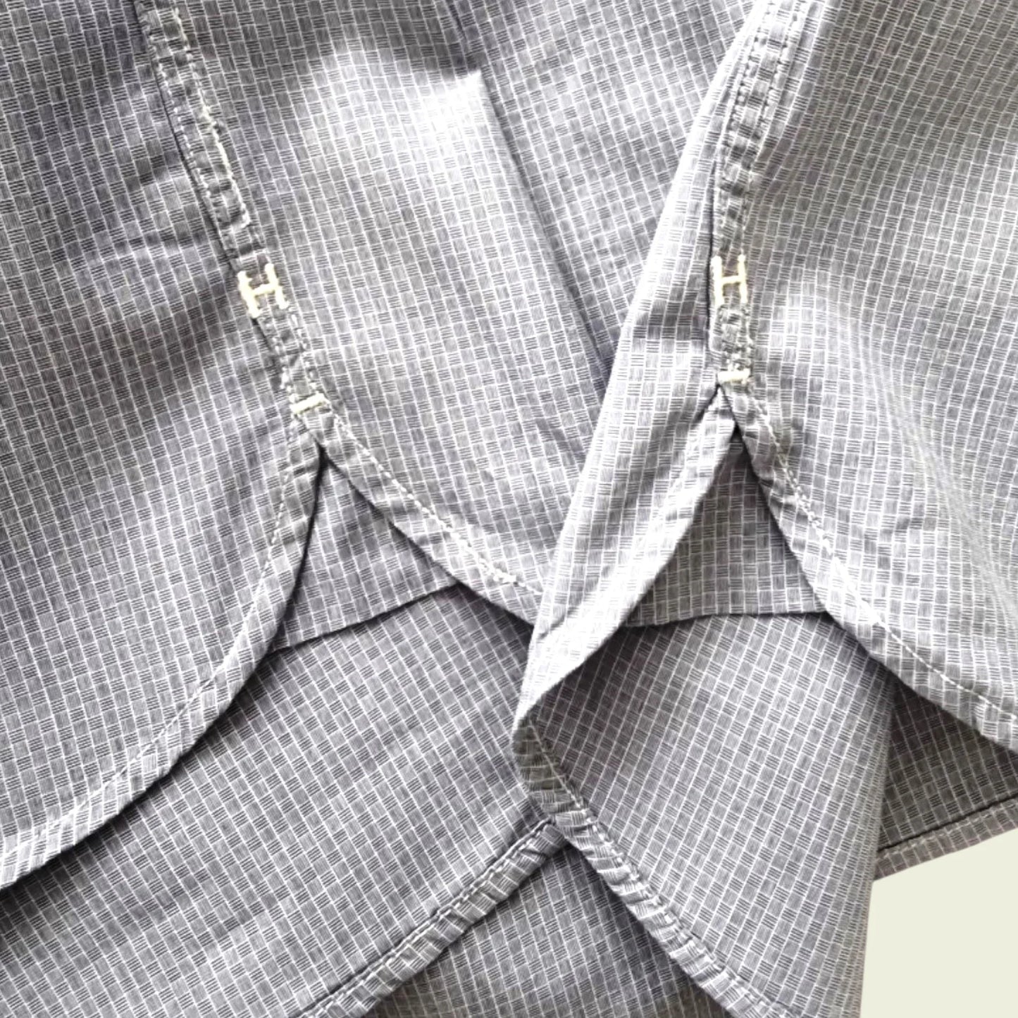 Tommy Hilfiger Men's Blue Check Long Sleeve Oxford Shirt 16 ½ - Timelessfashions