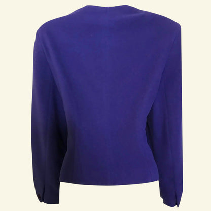 Alexon Vintage Purple Wool & Cashmere Jacket UK 10 US 6 EU 38 - Timelessfashions