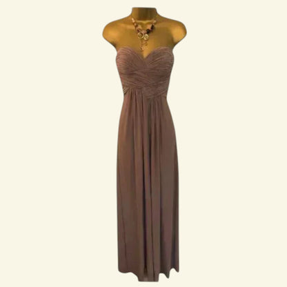 Aftershock Beige Maxi Dress Prom XS UK 6/8 US 2/4 EU 34/36 - Timelessfashions