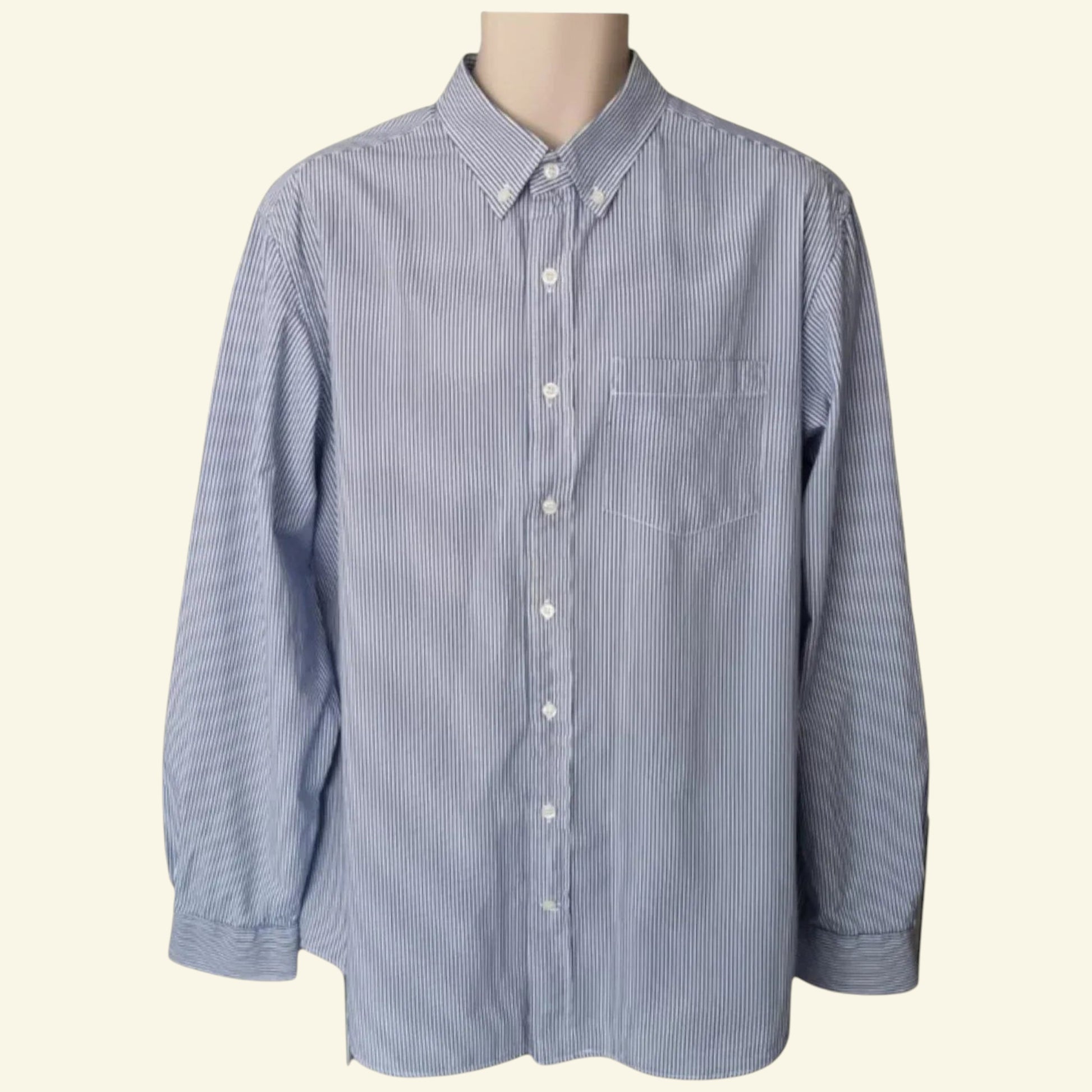 Old Navy The Classic Men’s Navy Blue & White Stripe Shirt Size XL - Timelessfashions