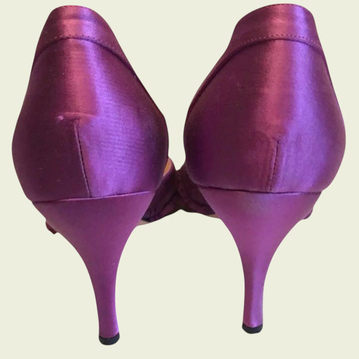 Hobbs magenta satin bow shoes UK 7 US 9.5 EU 41 - Timelessfashions