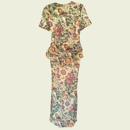 Floral dress on a beige background