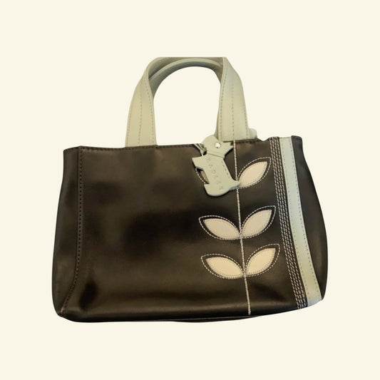 Radley Dark Brown & Duck Egg Blue Small Handbag - Timelessfashions