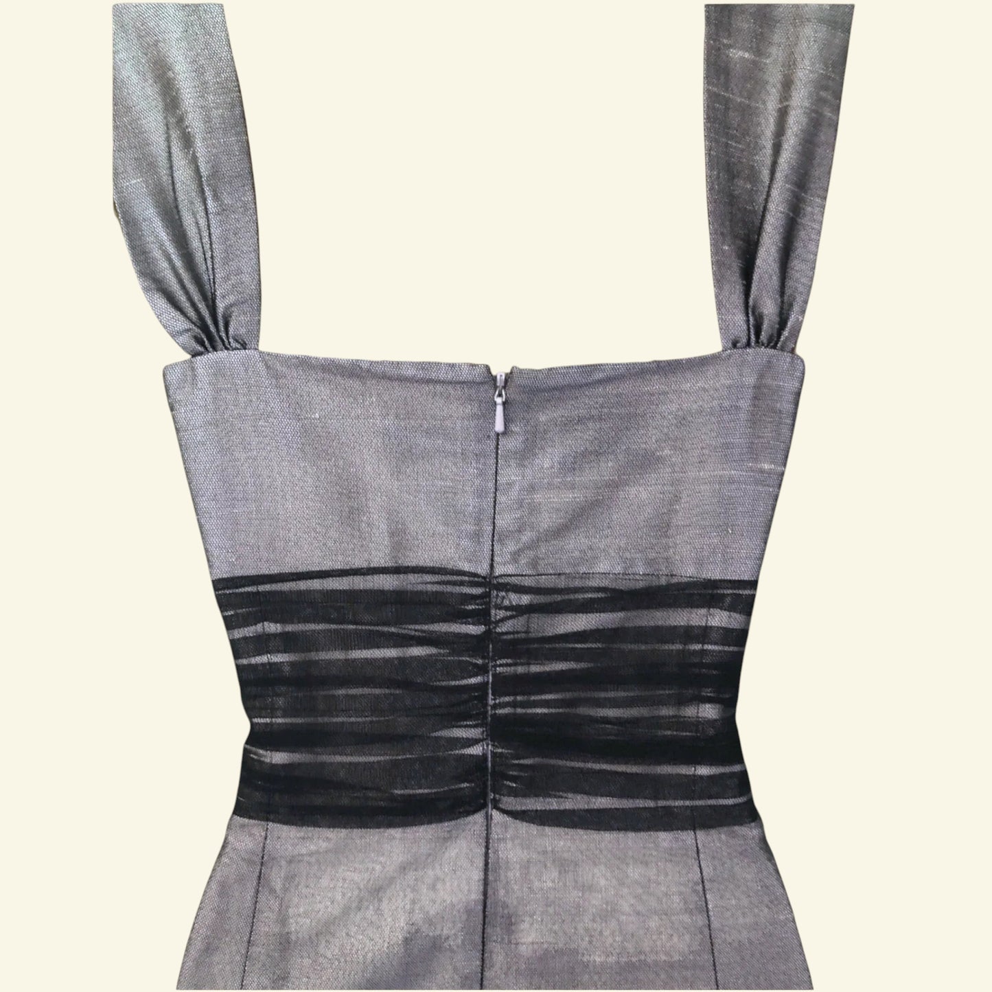 Condici Black & Grey Silk Dress & Bolero UK 10 US 6 EU 38 - Timelessfashions