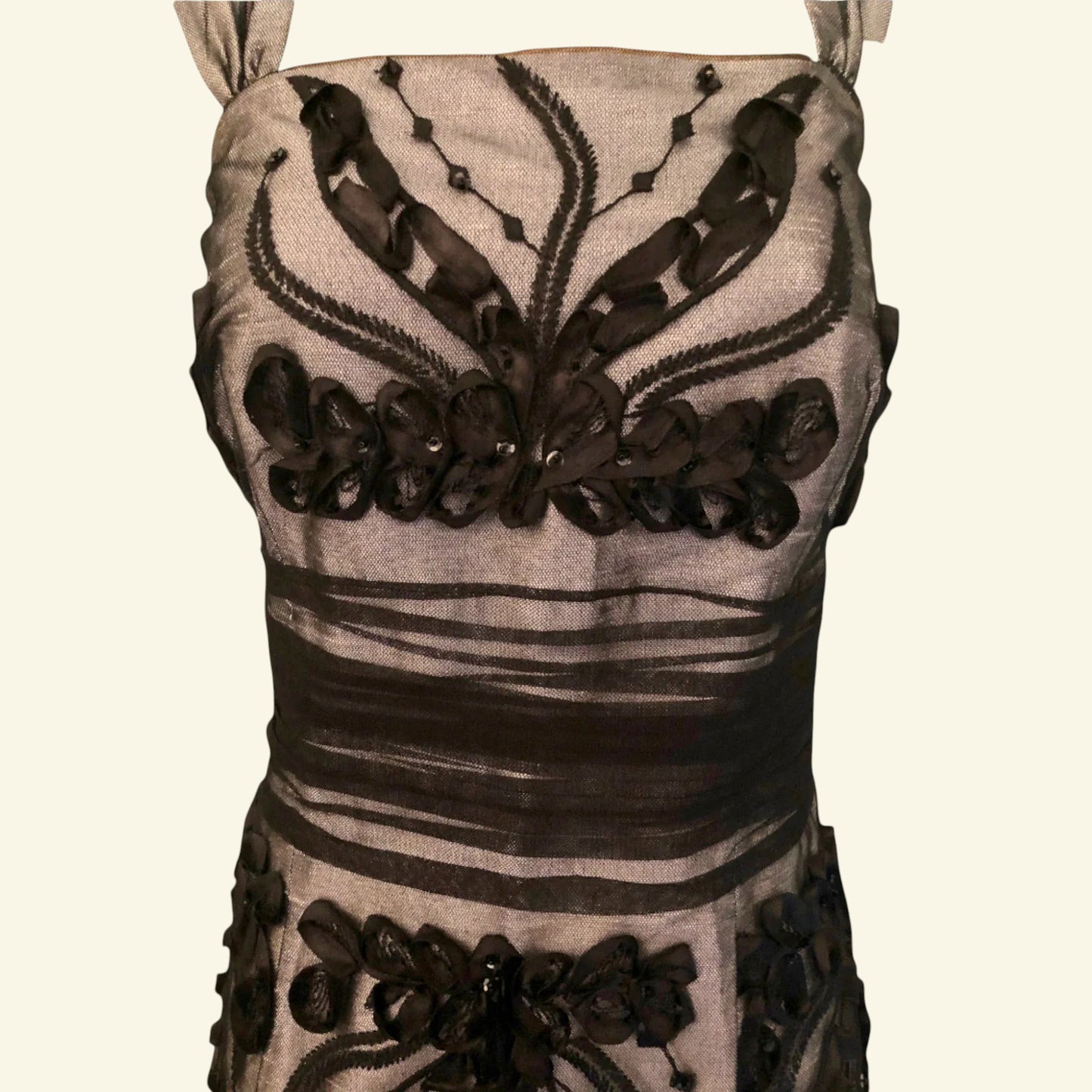 Condici Black & Grey Silk Dress & Bolero UK 10 US 6 EU 38 - Timelessfashions