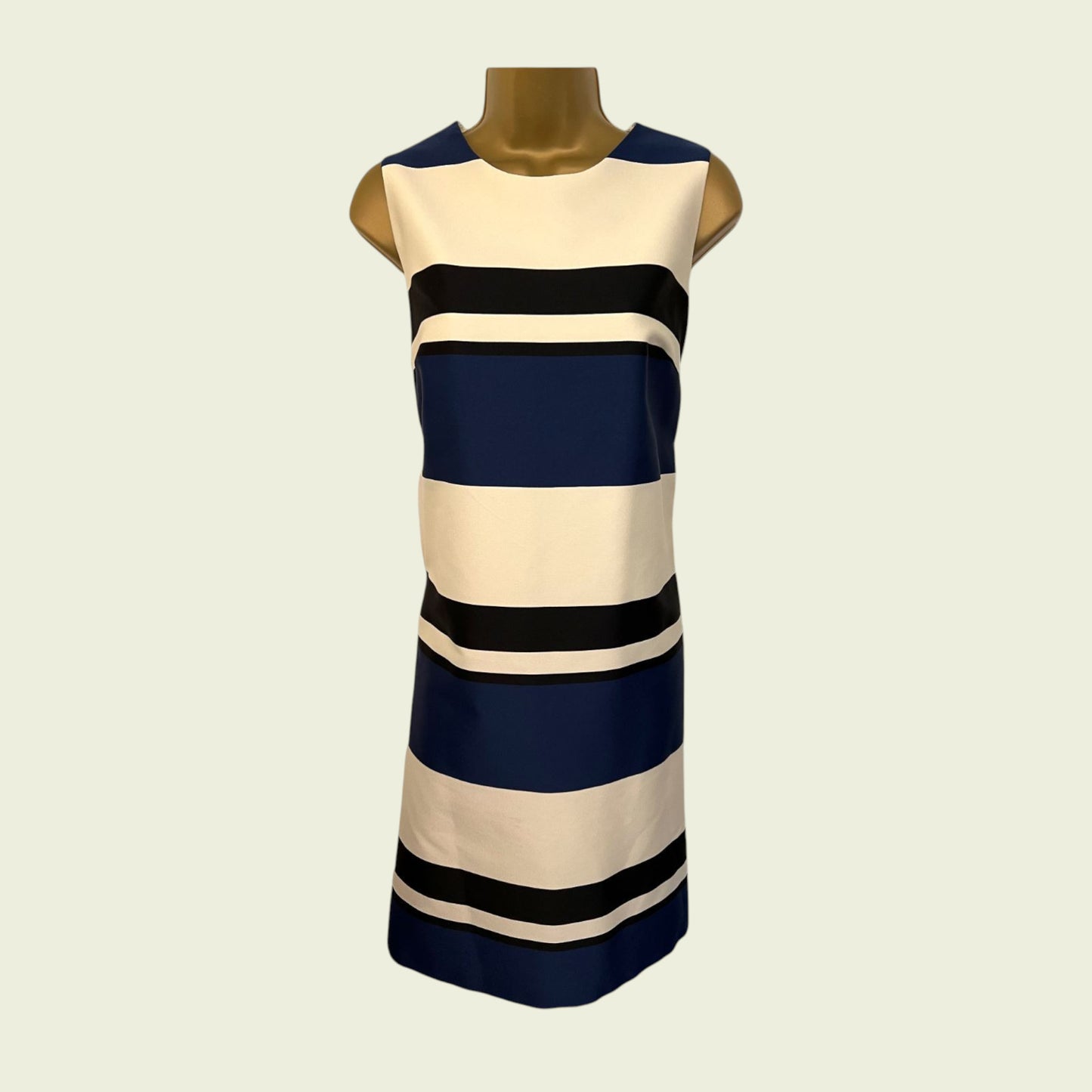 Linea Navy, Ivory & Black Colour Block Dress Jacket Suit UK 12 EU 40 US 8